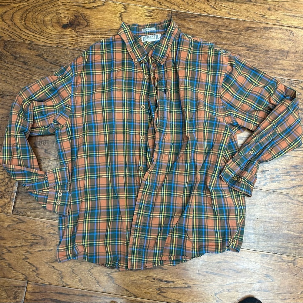 Duluth Trading Co Plaid Button-Down Shirt‎